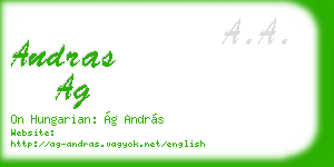 andras ag business card