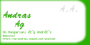 andras ag business card